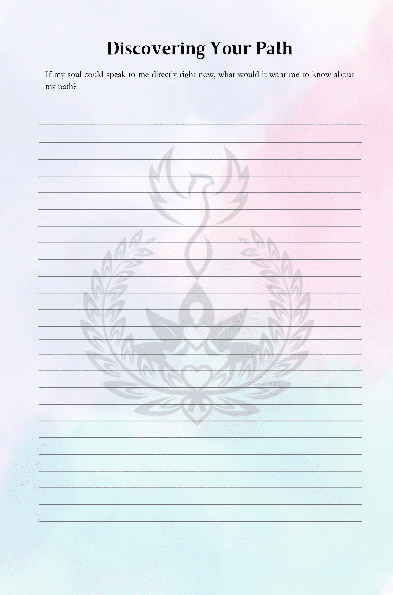 Finding Your Soul’s Purpose Inspirational Workbook Finding Your Soul’s Purpose Workbook