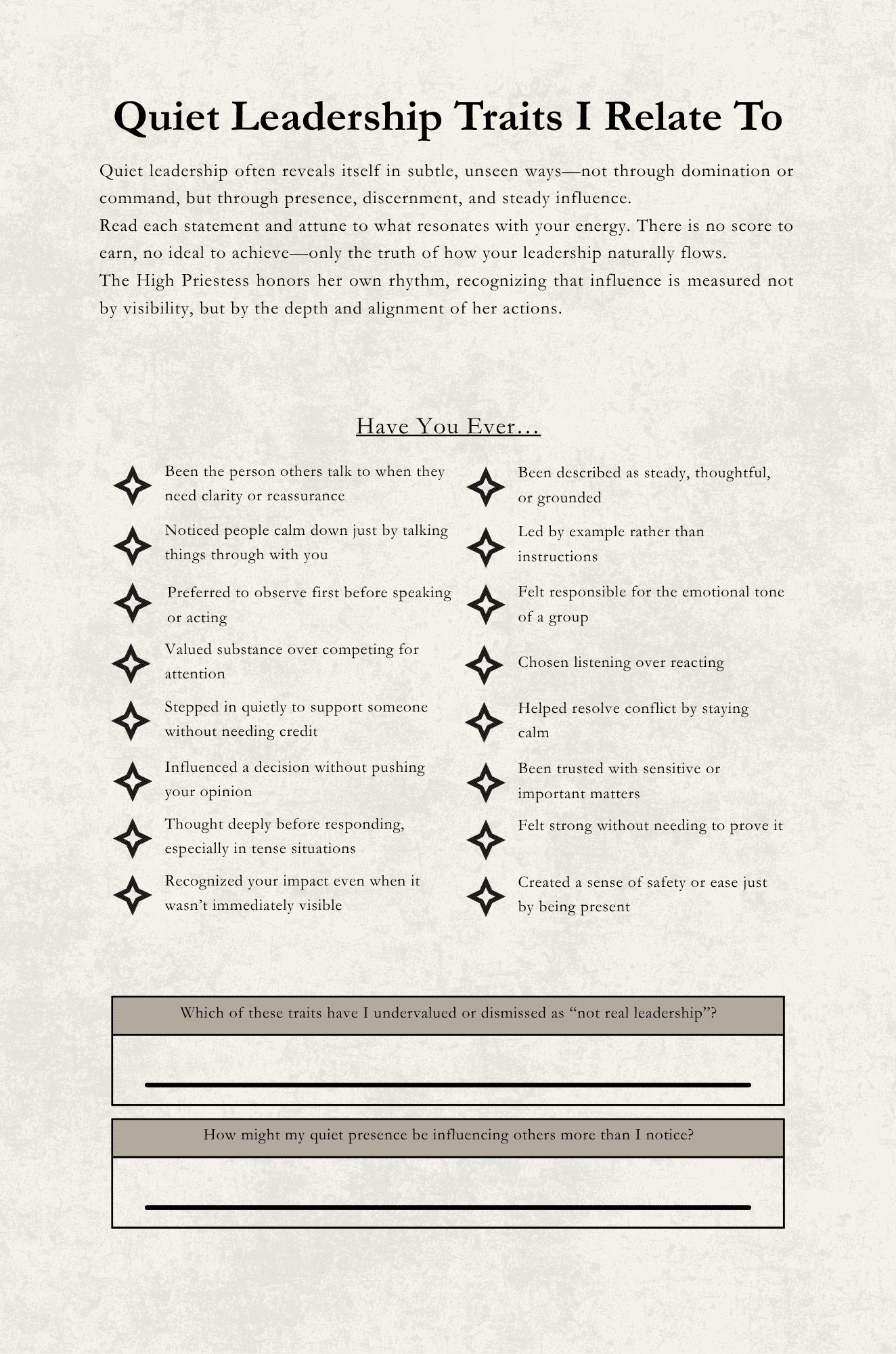 The Awaken the High Priestess Digital Workbook Awaken the High Priestess